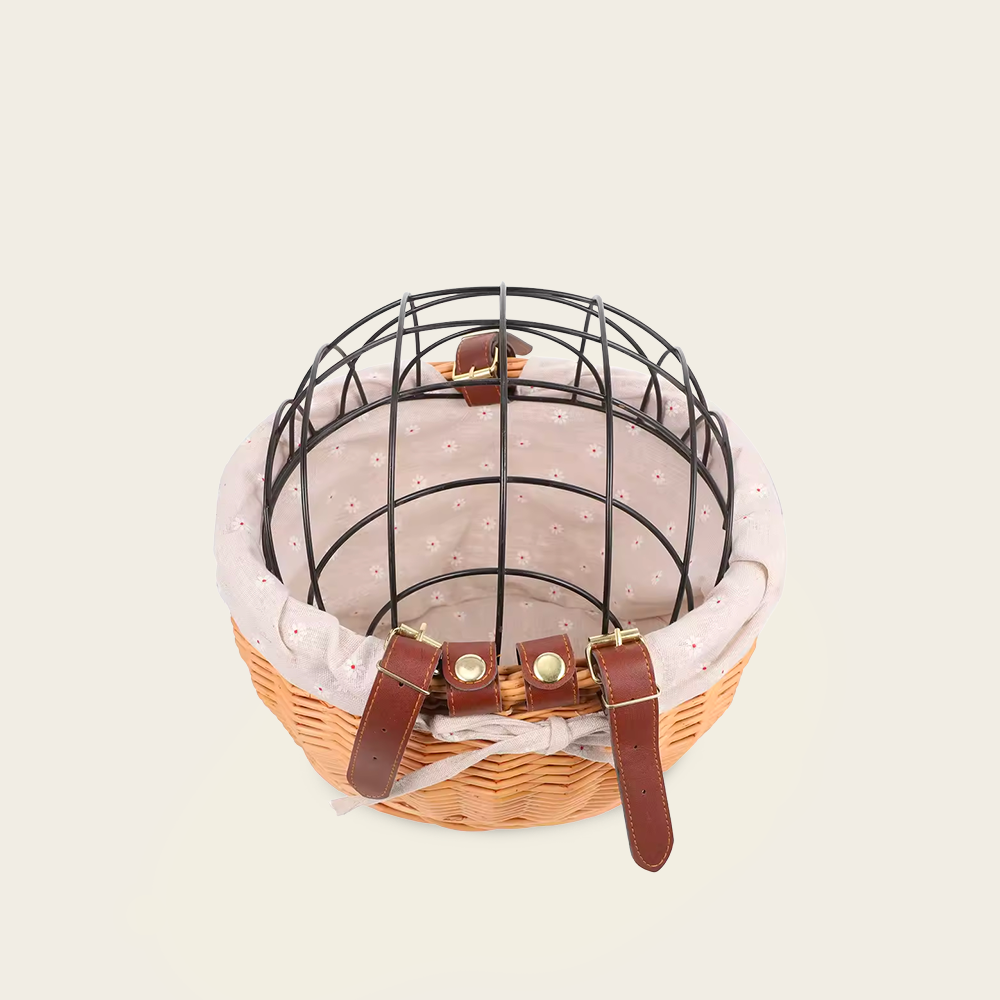 Panier à Vélo<br>en Osier pour Chat