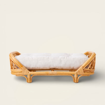 Panier sur Pied Effet Osier<br>pour Chien