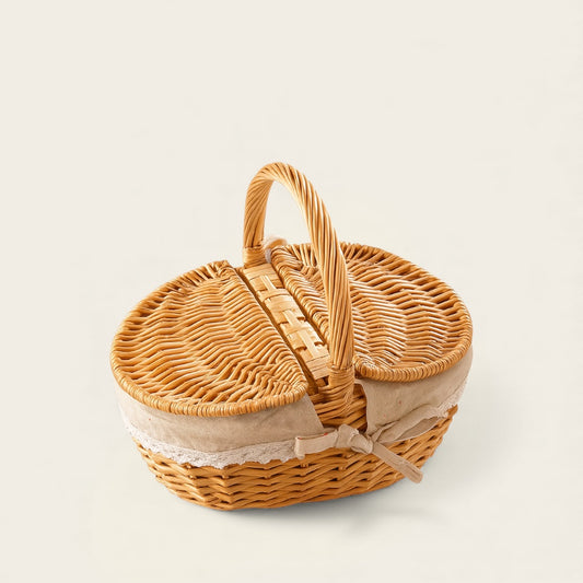 Panier en Osier<br>avec Couvercle