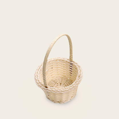Panier en Osier<br>Blanc