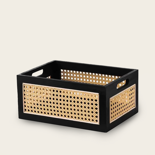Panier en Osier<br>Noir