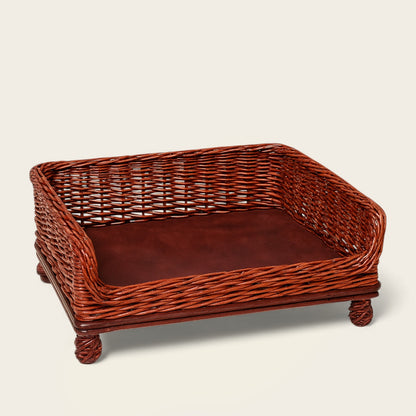 Panier en Osier Foncé<br>pour Chien