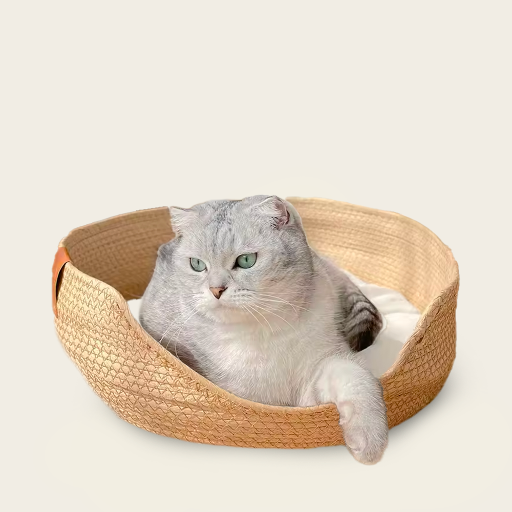 Panier XXL en Osier<br>pour Chat