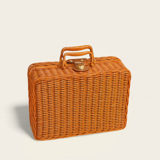 Valise en Osier<br> à Couvercle