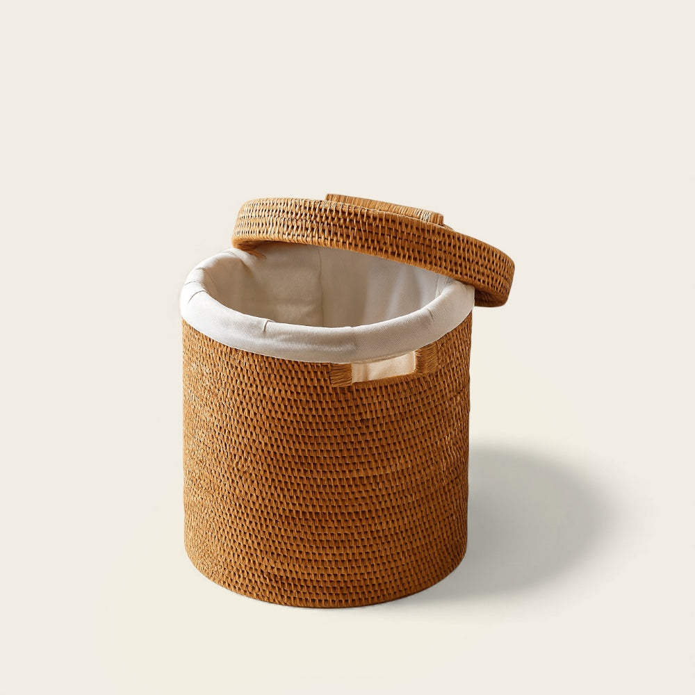 Panier Vertical en Osier<br>avec Couvercle