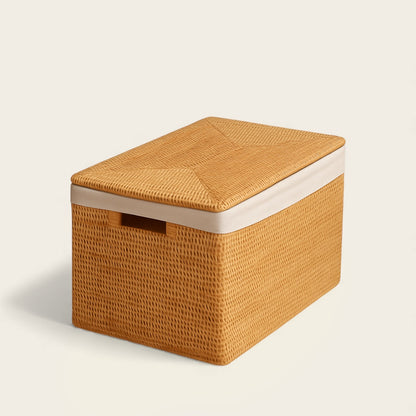 Panier en Osier avec Couvercle<br>et Poignées