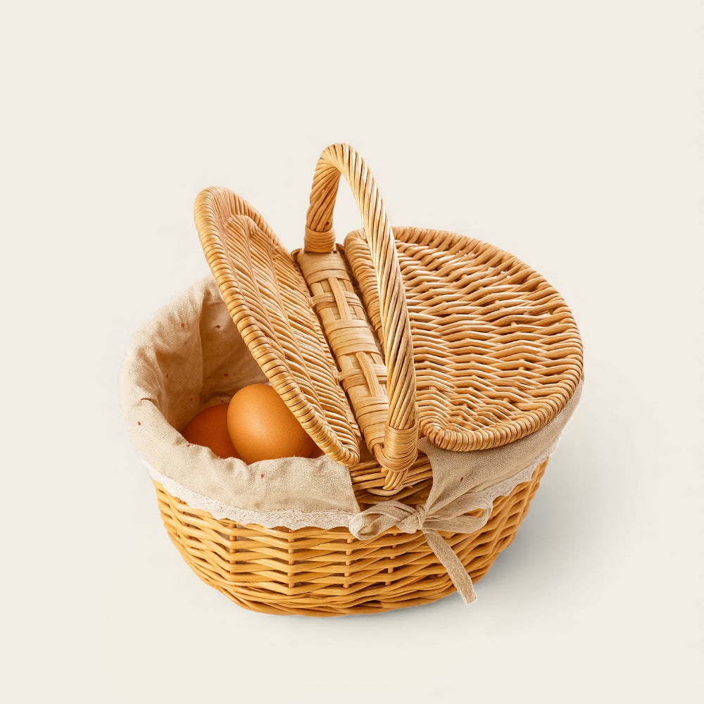 Panier en Osier<br>avec Couvercle