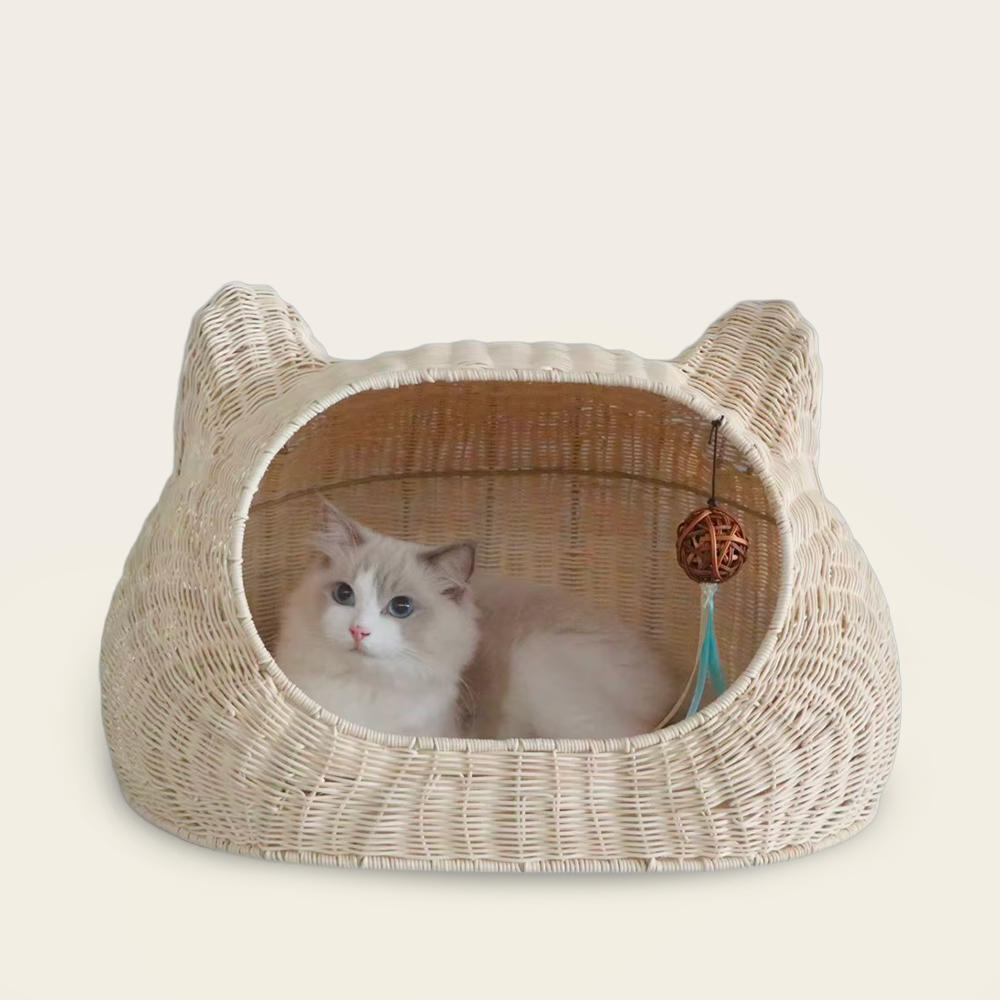 Panier en Osier en Forme <br>D’oreille de Chat