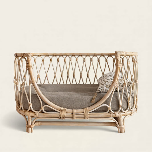 Panier en Osier<br>pour Chien XXL