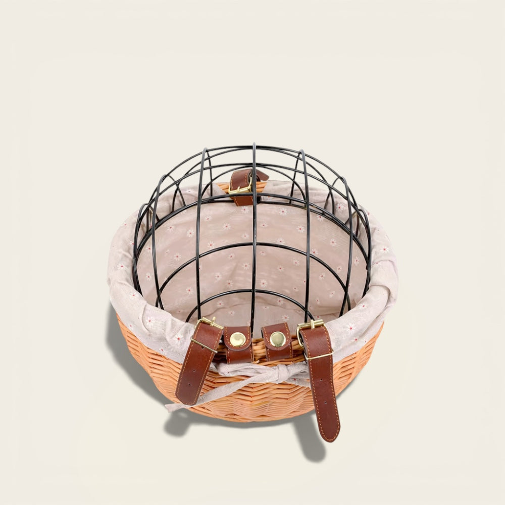 Panier de Vélo en Osier<br>pour Chien