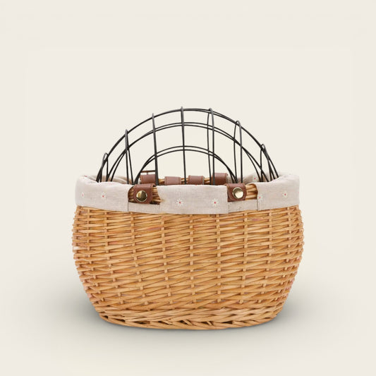 Panier de Vélo en Osier<br>pour Chien