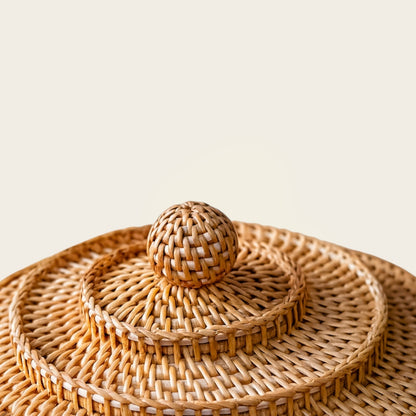 Panier Déco en Osier<br>avec Couvercle