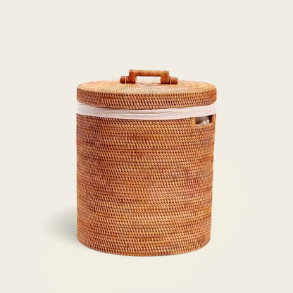 Panier Vertical en Osier<br>avec Couvercle