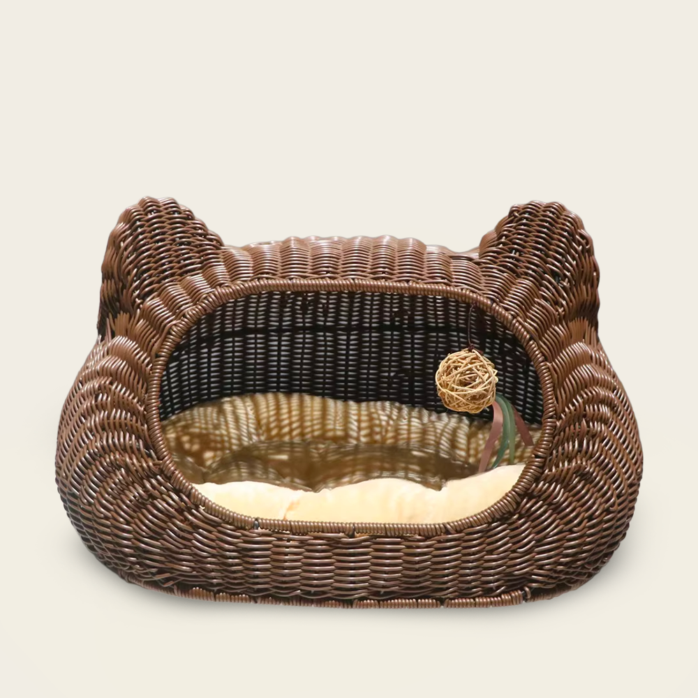 Panier en Osier en Forme <br>D’oreille de Chat