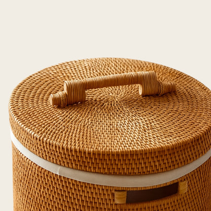 Panier Vertical en Osier<br>avec Couvercle