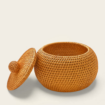 Panier osier pour oeufs avec couvercle