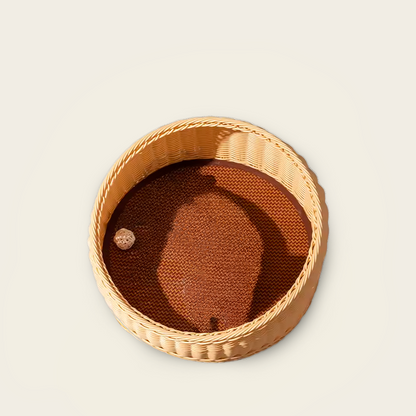 Panier Rond<br>en Osier pour Chat