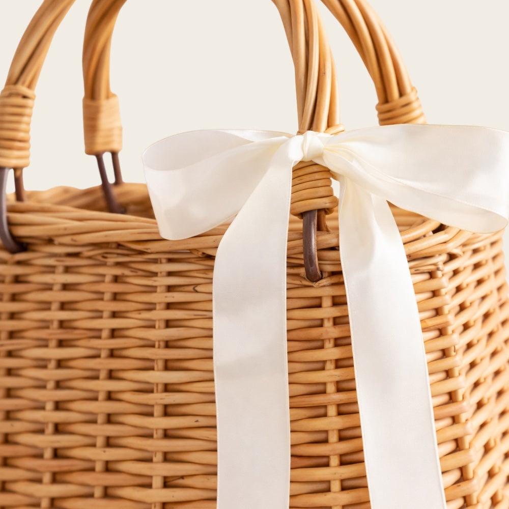 Sac à Panier<br>en Osier pour Femme
