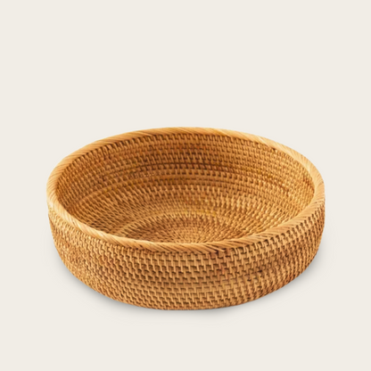 Panier en osier<br>pour salle de bain