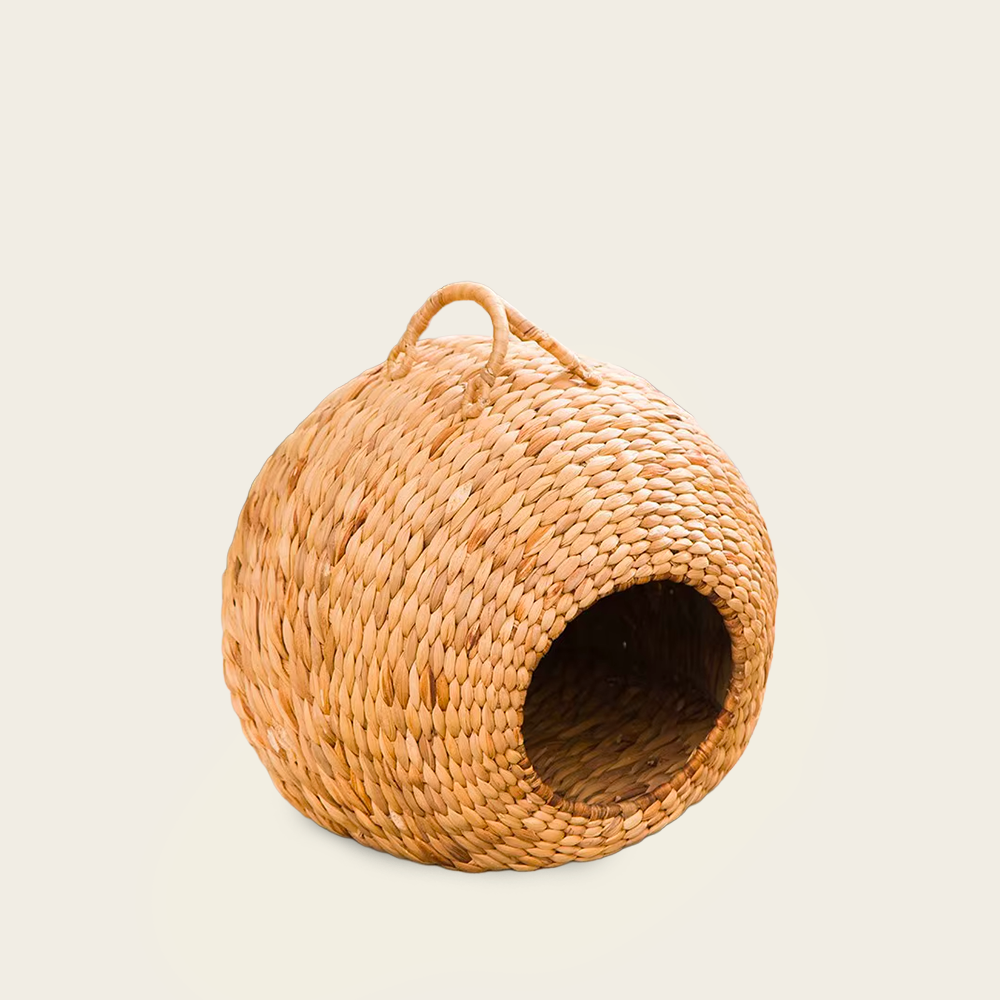 Panier Boule<br>en Osier pour Chat