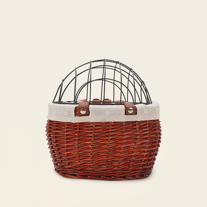 Panier à Vélo<br>en Osier pour Chat