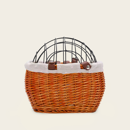 Panier à Vélo<br>en Osier pour Chat