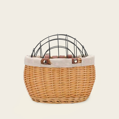 Panier à Vélo<br>en Osier pour Chat