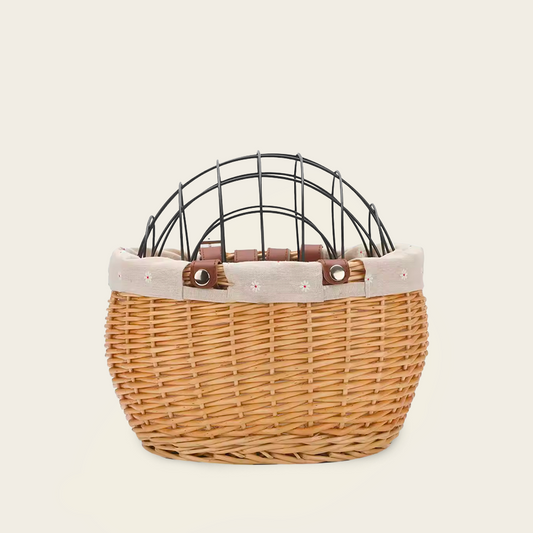 Panier à Vélo<br>en Osier pour Chat