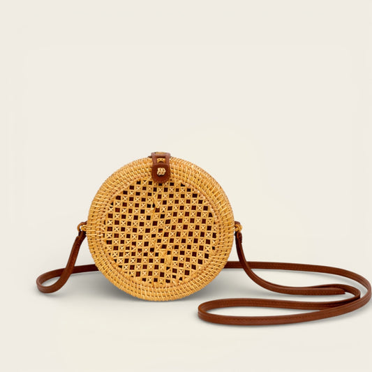 Sac Rond en Osier<br>pour Femme