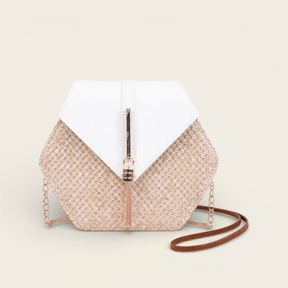 Sac pour Femme<br>en Osier et Cuir