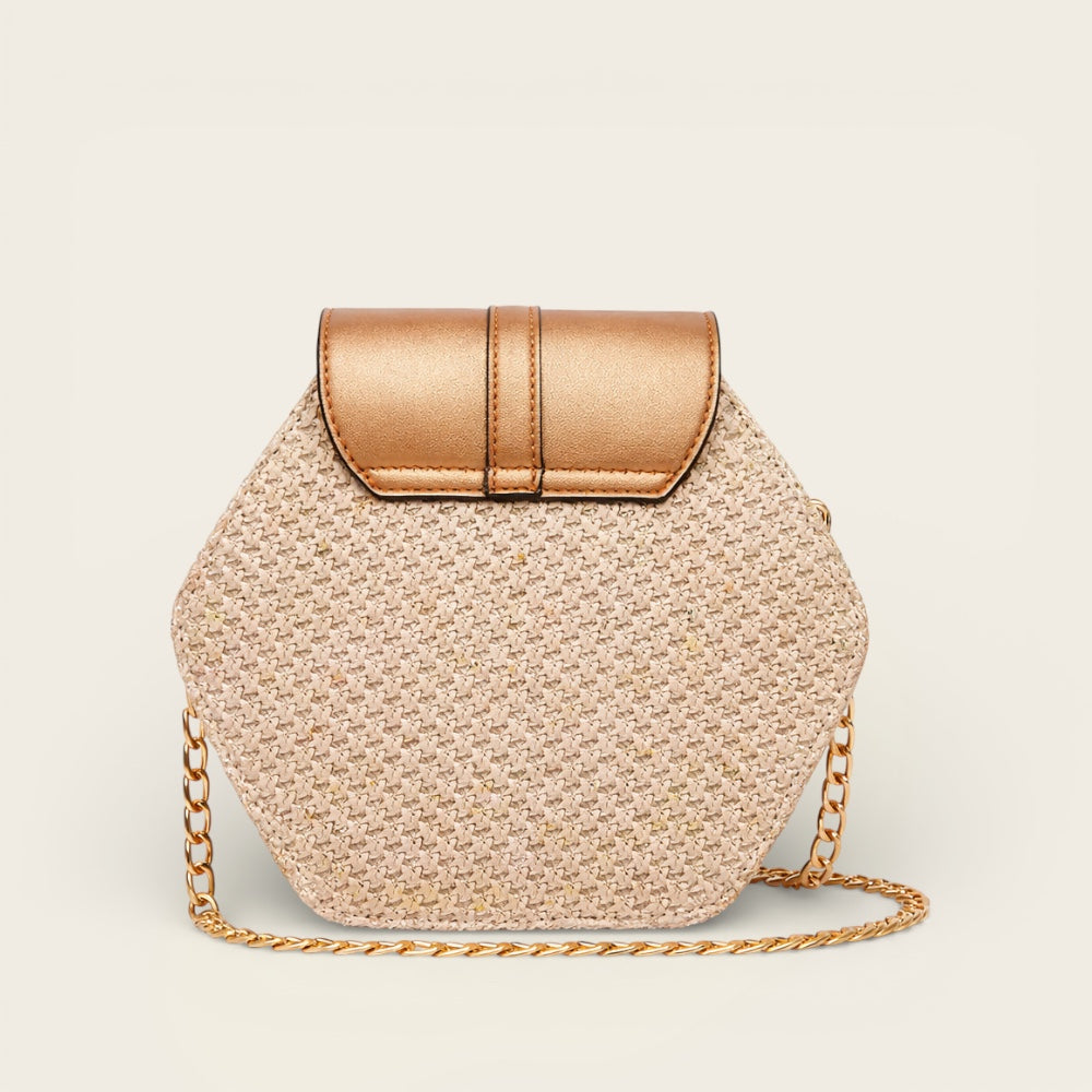 Sac pour Femme<br>en Osier et Cuir