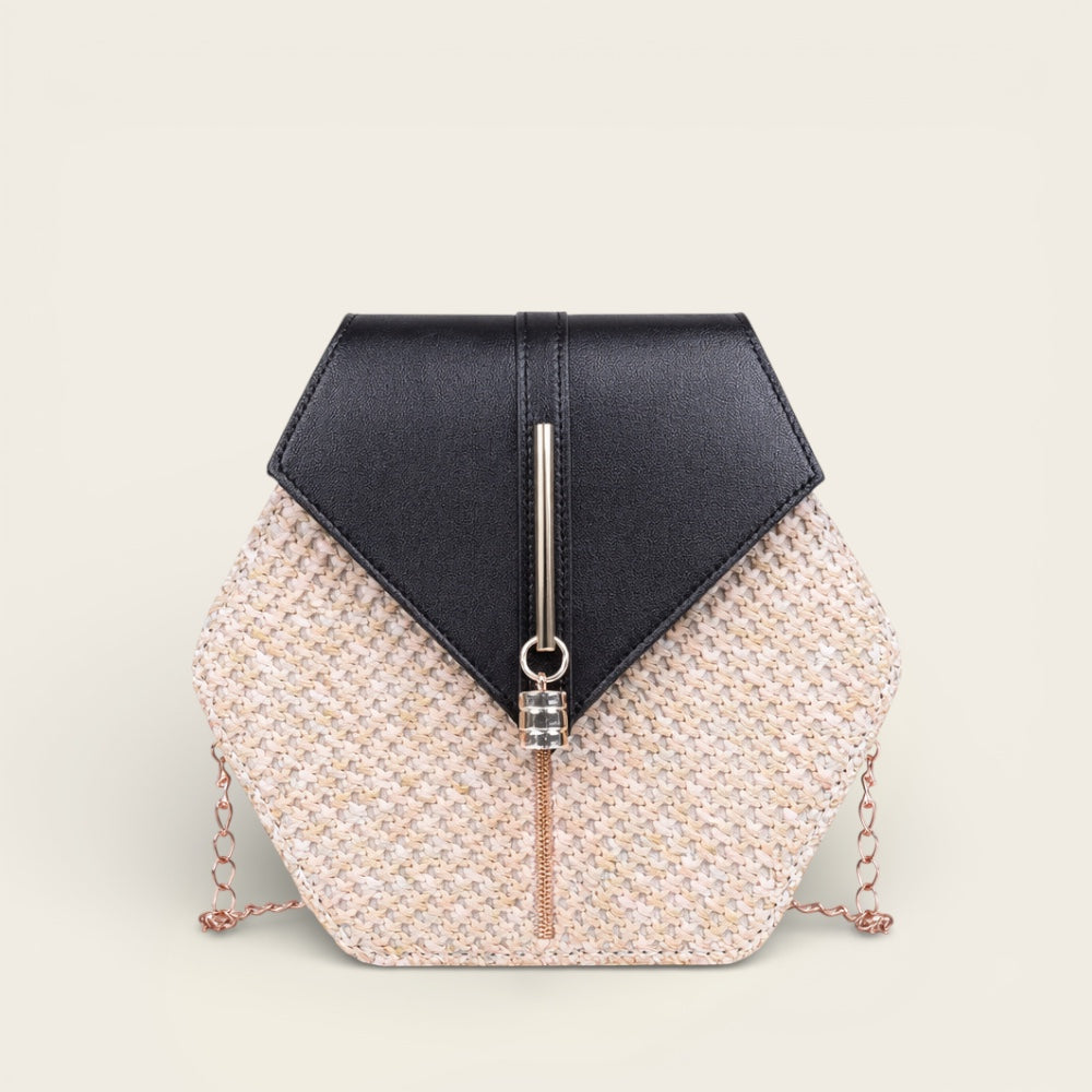 Sac pour Femme<br>en Osier et Cuir