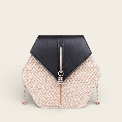 Sac pour Femme<br>en Osier et Cuir