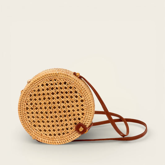 Sac Rond en Osier<br>pour Femme