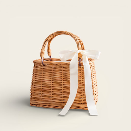 Sac à Panier<br>en Osier pour Femme
