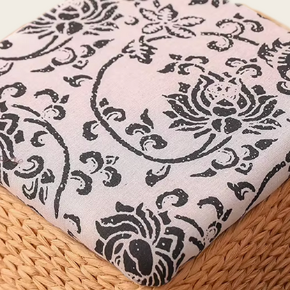 Coffre-Tabouret de Rangement<br>en osier