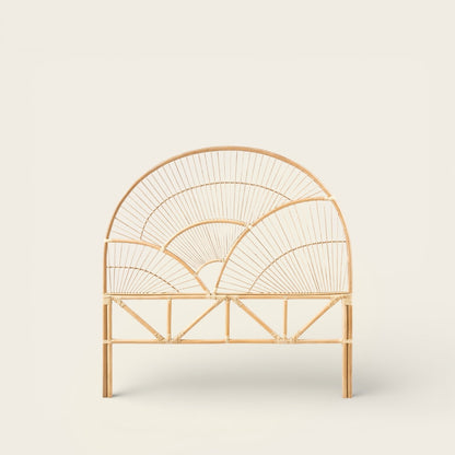 Tête de Lit en Osier<br>en Forme de Feuille