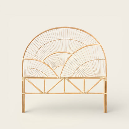 Tête de Lit en Osier<br>en Forme de Feuille
