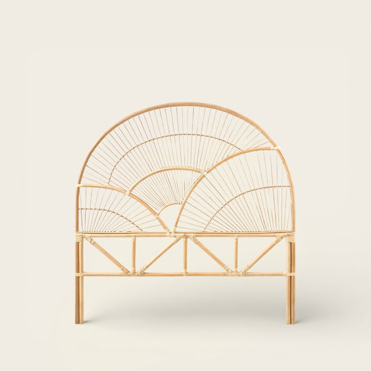 Tête de Lit en Osier<br>en Forme de Feuille
