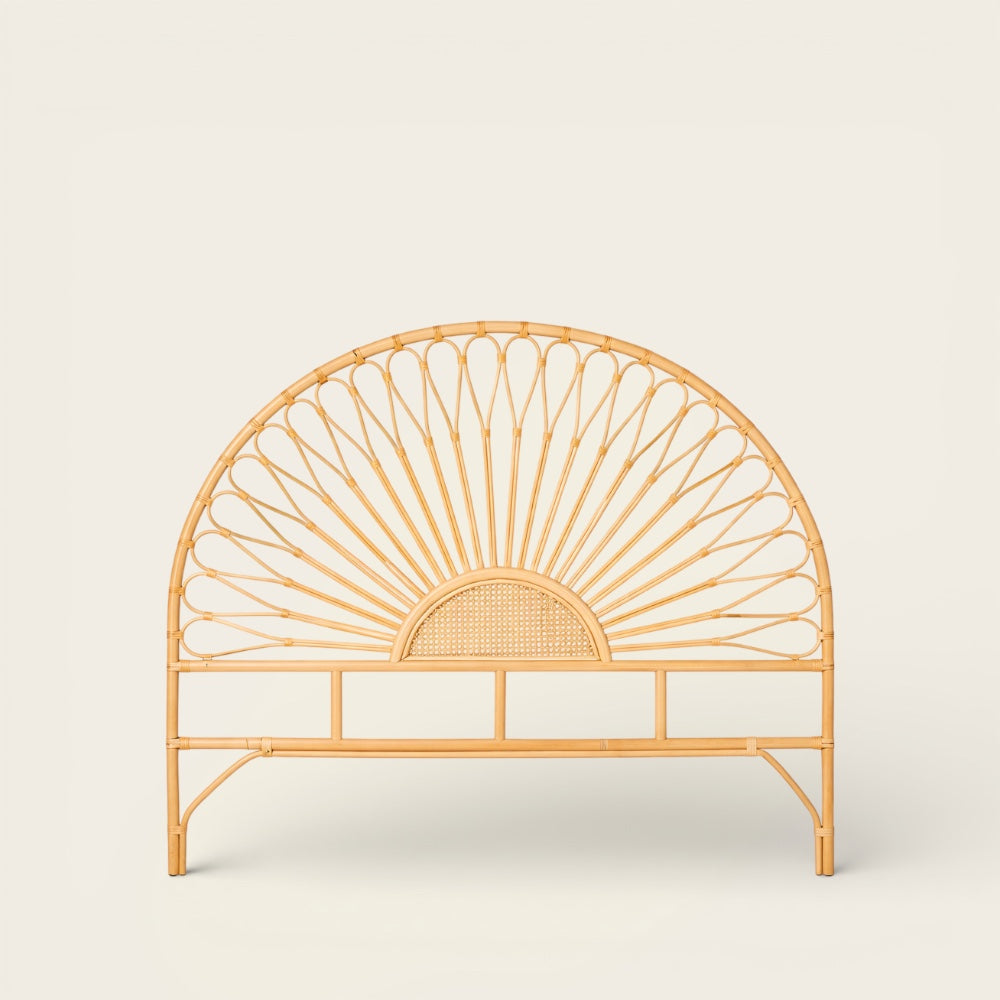 Tête de Lit en Osier<br>en Forme de Fleur