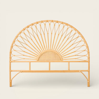 Tête de Lit en Osier<br>en Forme de Fleur