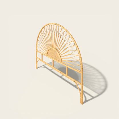 Tête de Lit en Osier<br>en Forme de Fleur