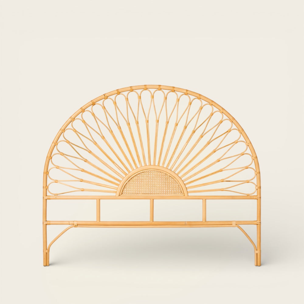 Tête de Lit en Osier<br>en Forme de Fleur