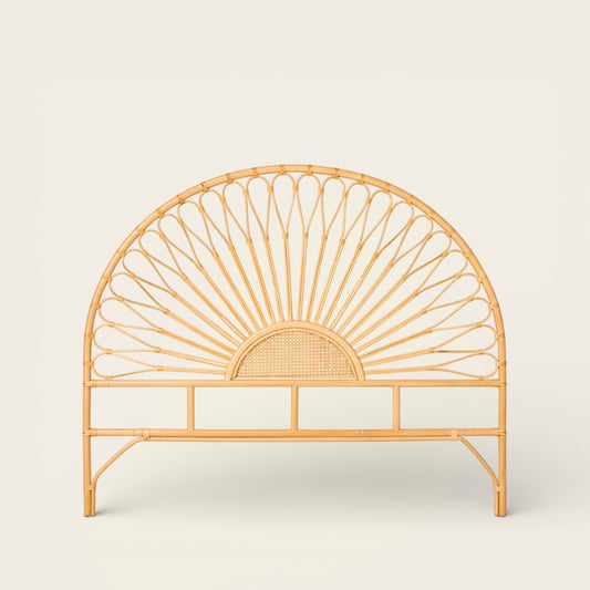 Tête de Lit en Osier<br>en Forme de Fleur