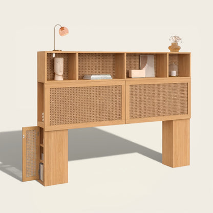 Tête de Lit en Osier<br>avec Rangement