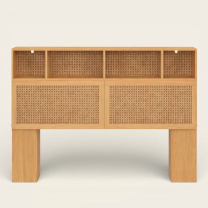 Tête de Lit en Osier<br>avec Rangement